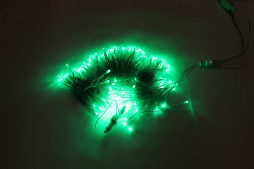 LED-BW-200-10M-240V-S-G, зеленая на прозрачн пров