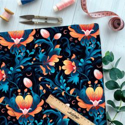 Ткань Ниагара Софт ночные цветы