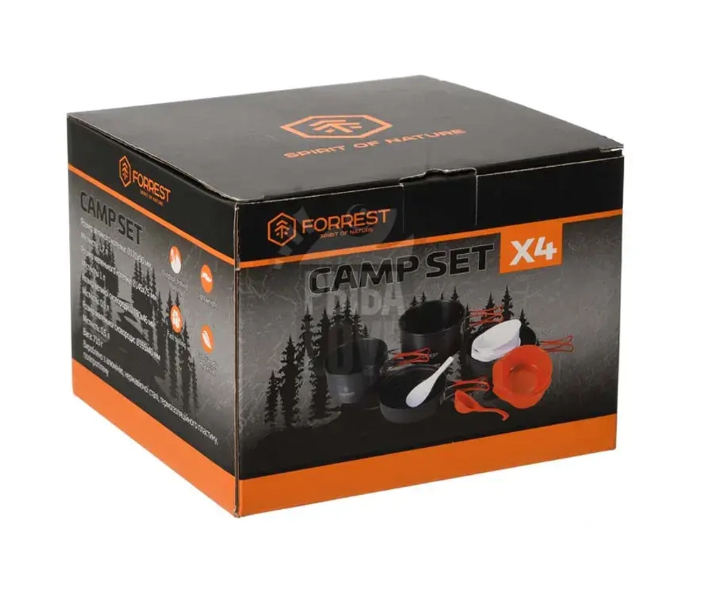 Набор посуды Forrest Camp Set X4 туристический