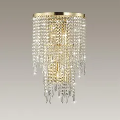 5028/3W MODERN ODL23 643 золотой/прозрачный металл/хрусталь Бра E14 3*40W CHOKKA