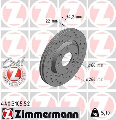 ZIMMERMANN - 440310552-ZIM - Brake Disc
