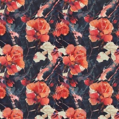 мрамор и красные цветы