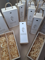 Короб винный деревянный серия "ЛОГОТИП" №1 (тип 2), на 1 бутылку