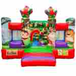 Детский надувной батут «Попугайчики 3» без горки, размер 4*4*2,6 м