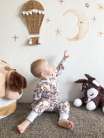 Утеплённый комбинезон с открытой ножкой Mjölk Sleep and Play Ракеты