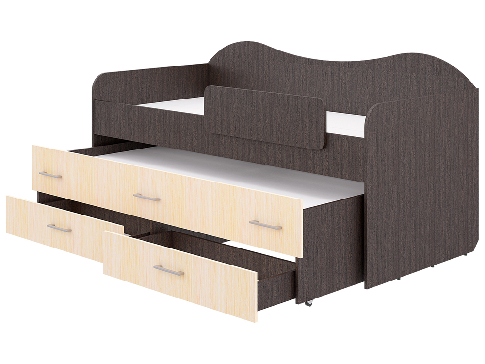 Кровать Нимфа двухместная Венге/молоко