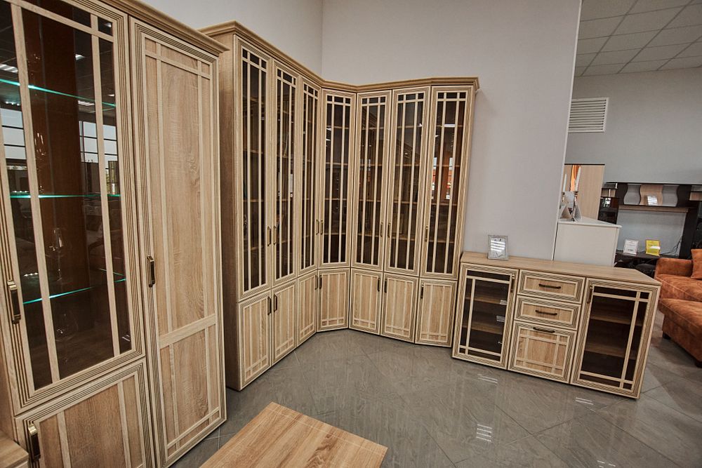 Бруно Шкаф угловой для книг ЛЕВЫЙ (350)