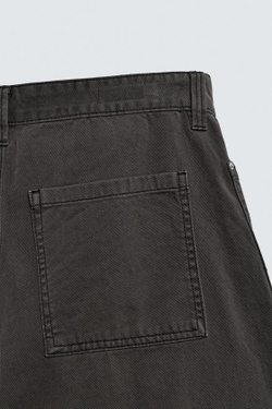 ZARA БРЮКИ С КАРМАНАМИ, ТЕМНО-СЕРЫЙ