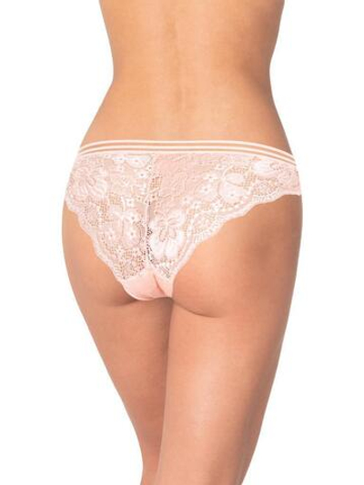 Трусики-бразилиана с ажурной задней частью (Размер: S) (Цвет: бежевый)