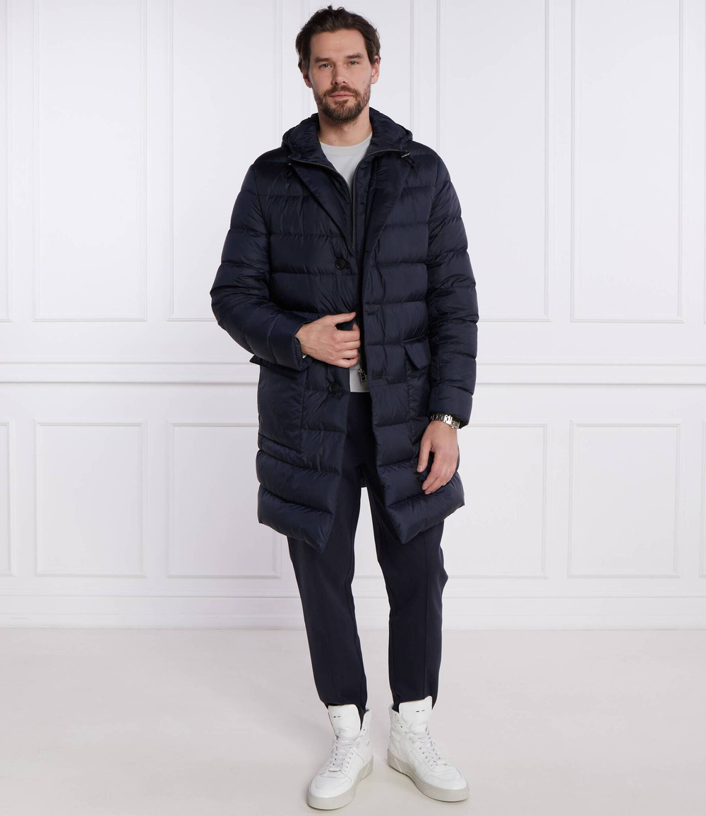 Пуховое пальто P-Hyde-Pad-Hood-233F BOSS BLACK - темно-синий(50496174)