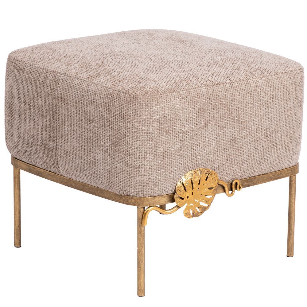 Банкетка Monstera Deliciosa (Монстера) Квадро Бежевый Амбер