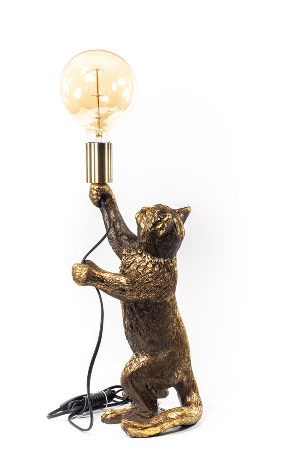 Настольная лампа Кот Эдисон Бронза