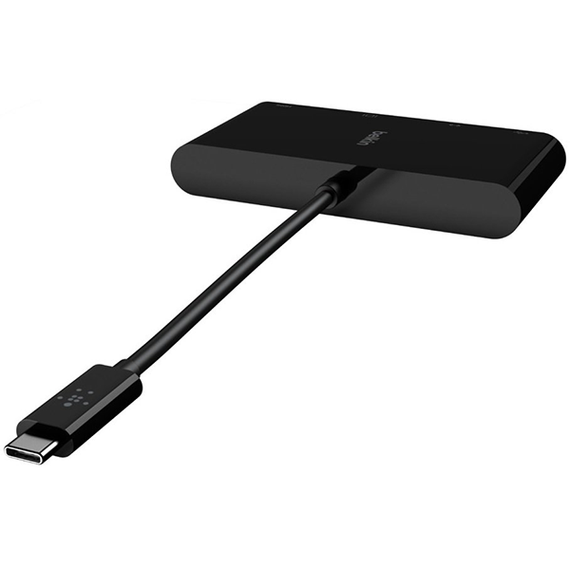 Адаптер Belkin USB-C - Ethernet, HDMI, VGA, USB-A, (AVC005BTBK), черный