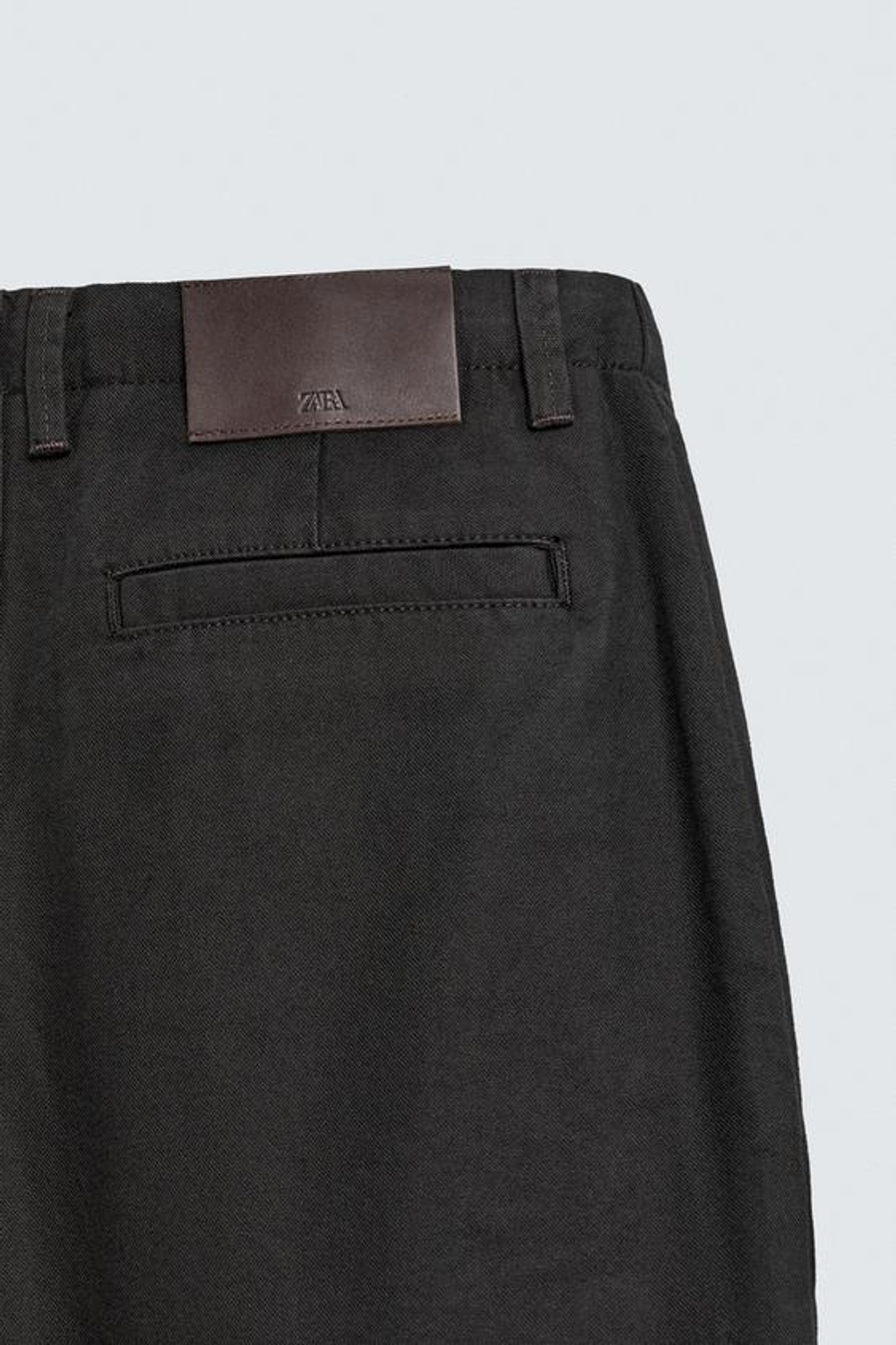 ZARA БРЮКИ WIDE FIT СО СКЛАДКАМИ, КОРИЧНЕВЫЙ