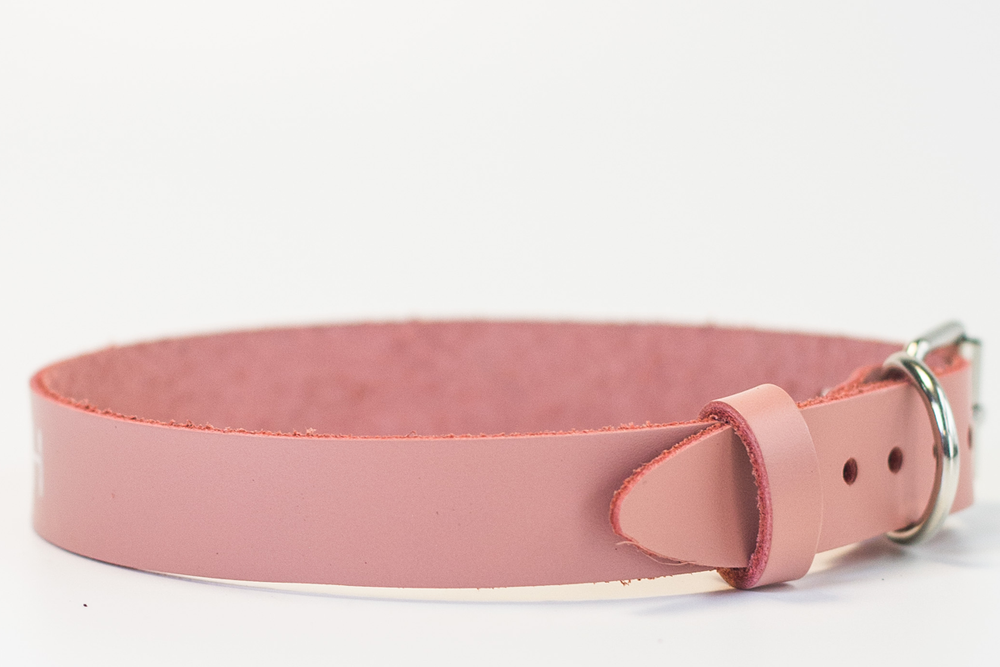 Лунный свет Ошейник с надписью SLAVE (розовый)