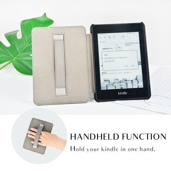 Магнитный кожаный чехол для Amazon Kindle Paperwhite 2018 (4th gen) Коричневый