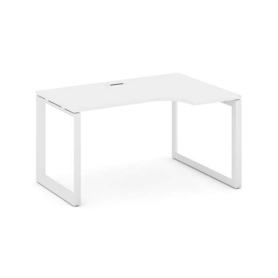 Style Project Стол рабочий эргономичный SN-59O.SPA-012(R) Белый/Металл Белый/Белый Заглушка 1580*700