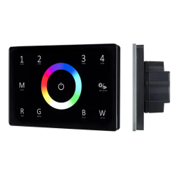 Панель Sens SMART-P85-RGBW Black (230V, 4 зоны, 2.4G) (Arlight, IP20 Пластик, 5 лет) 028405