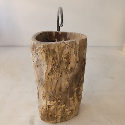 Раковина напольная из окаменелого дерева ODN-04181 (45*35*90 см)