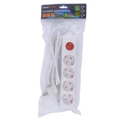 S-GCU4-1.5B WHITE Удлинитель серии Ultra. шнур 1.5м.. 4 гнезда. 16A. с-з. Белый. TM Uniel