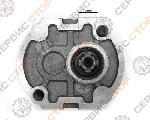 Гидравлический насос (шестеренчатый) CBN-E314L (тип 1), левого вращения, привод шлиц, выход 90°