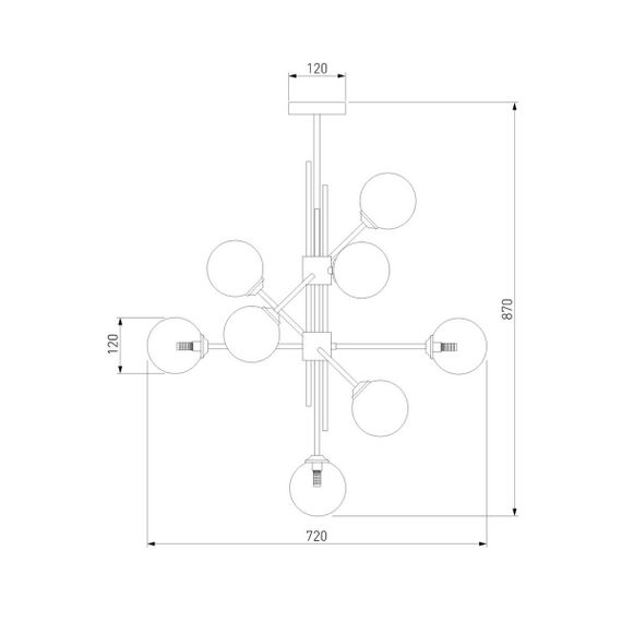 Подвесная люстра Eurosvet Volver 50383 латунь Smart