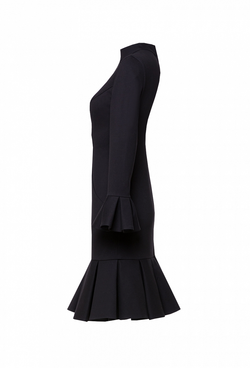 Трикотажное платье черное 11-02-22 SS