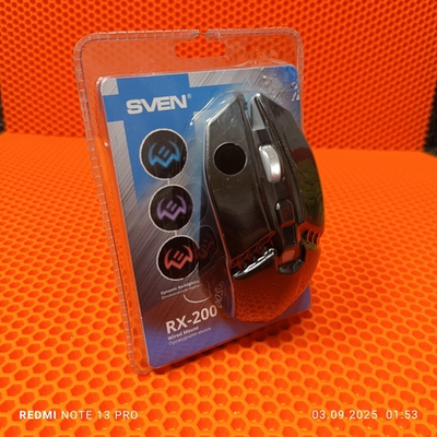 Мышь игровая проводная Sven RX-200 черная
