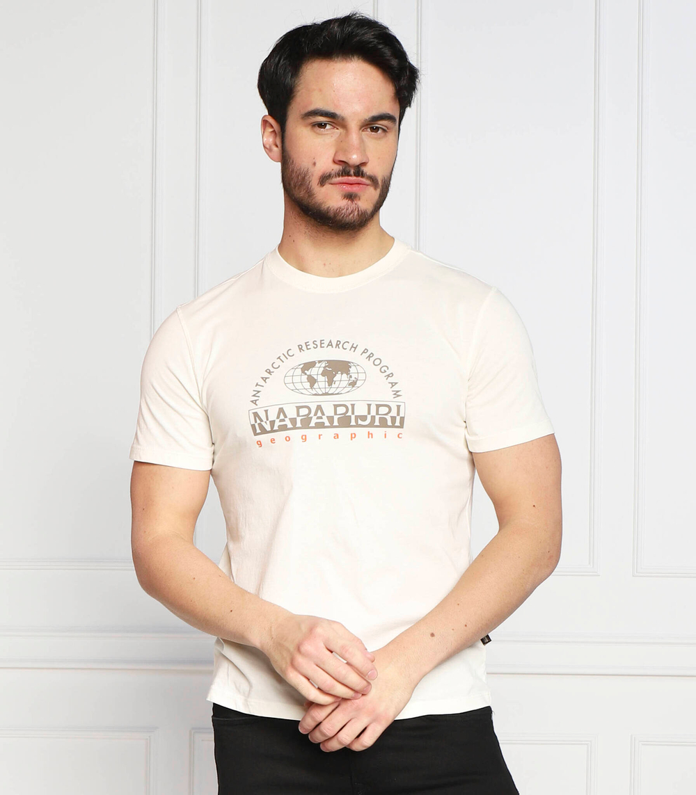футболка s-macas ss Napapijri - бежевый(NP0A4H2H)