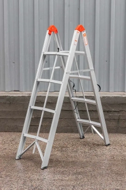 Стремянка складная алюминевая бытовая ( 4 ступени) Forsage F-TL603-4