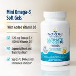 Nordic Naturals, Ultimate Omega®-D3 2X, лимон, 60 мини-капсул