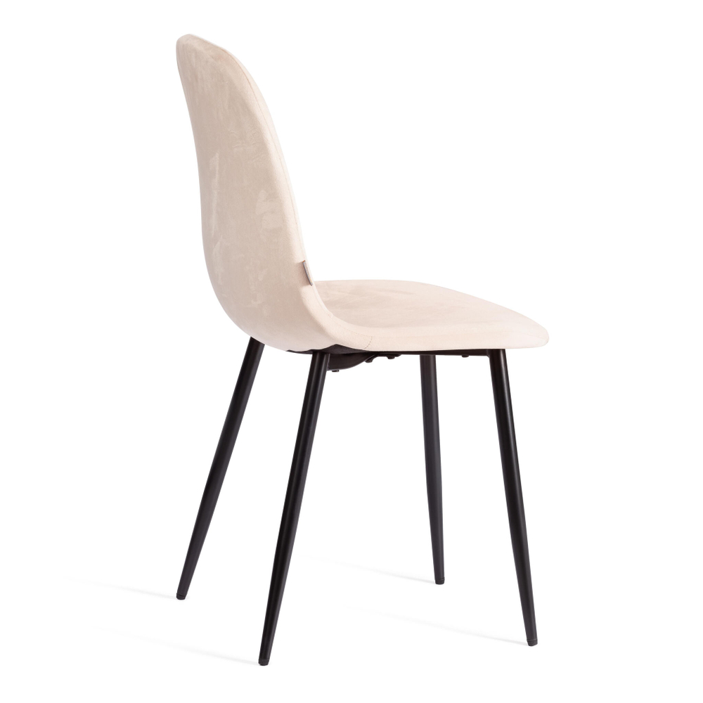 Стул BREEZE (mod. JSC-58) Велюр/металл , 44 х 53 х 86 см, creamy (кремовый) HLR 5 / черный (Комплект из 4 шт.)