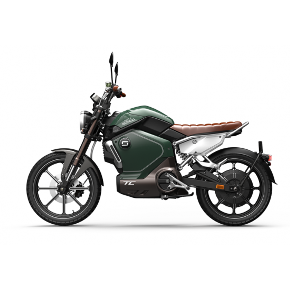 Электромотоцикл WHITE SIBERIA SUPER SOCO TC Зеленый