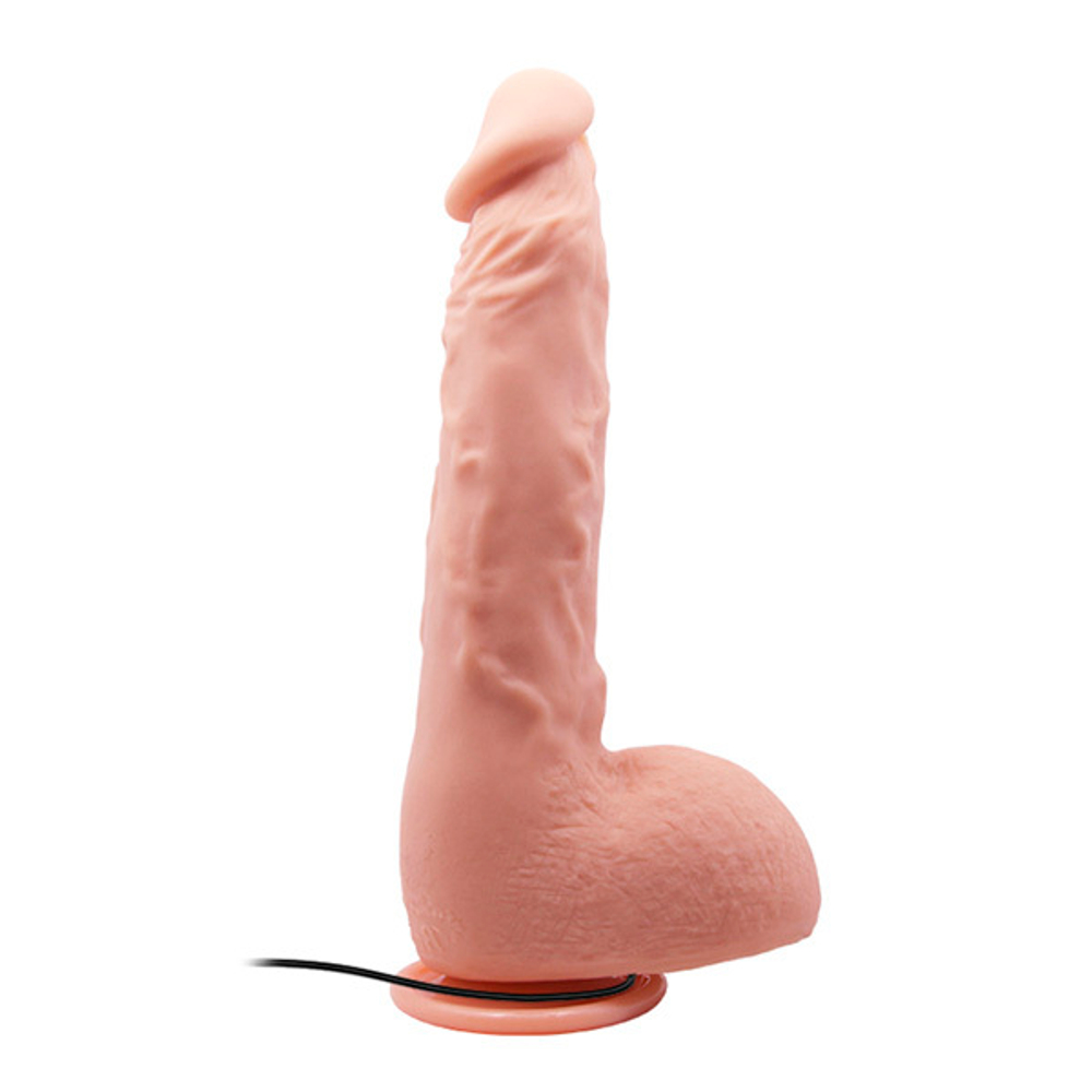 Телесный вибратор-реалистик с пультом 24см Baile Bonny BW-008041ZSY