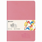 Тетрадь 60 л. в линию обложка кожзам SoftTouch сшивка B5 (179х250мм) красный BRAUBERG RAINBOW (2 штуки в упаковке)