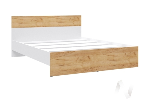 Кровать Юнона 1;6м (белый/дуб крафт золотой)