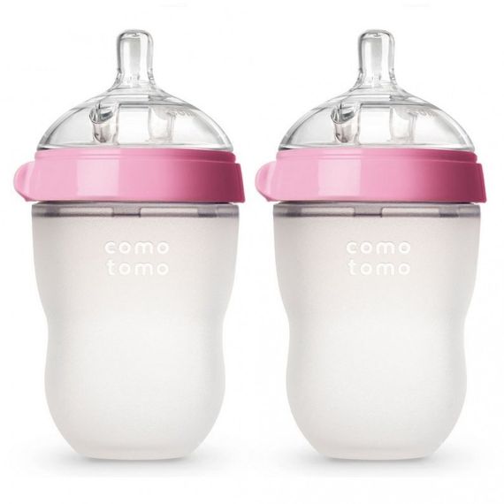 Набор из 2 бутылочек для кормления Comotomo Natural Feel Baby Bottle 250 мл Розовый