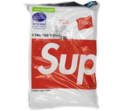 Футболки Supreme x Hanes Cotton T-Shirt White (3 шт.)