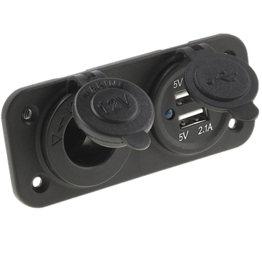 Панель с USB-разъемом 5В 2.1А и прикуривателем AES121438PU