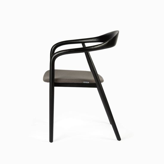 Стул Canada черное дерево и серая ткань