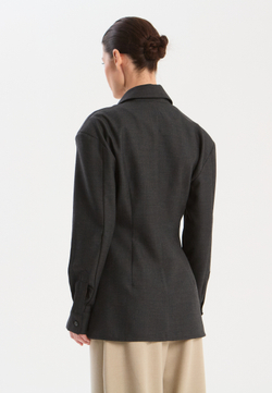 Рубашка жакетного типа из смесовой шерсти