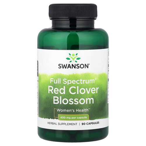Swanson Vitamins, Full Spectrum®, цветки красного клевера, 430 мг, 90 капсул