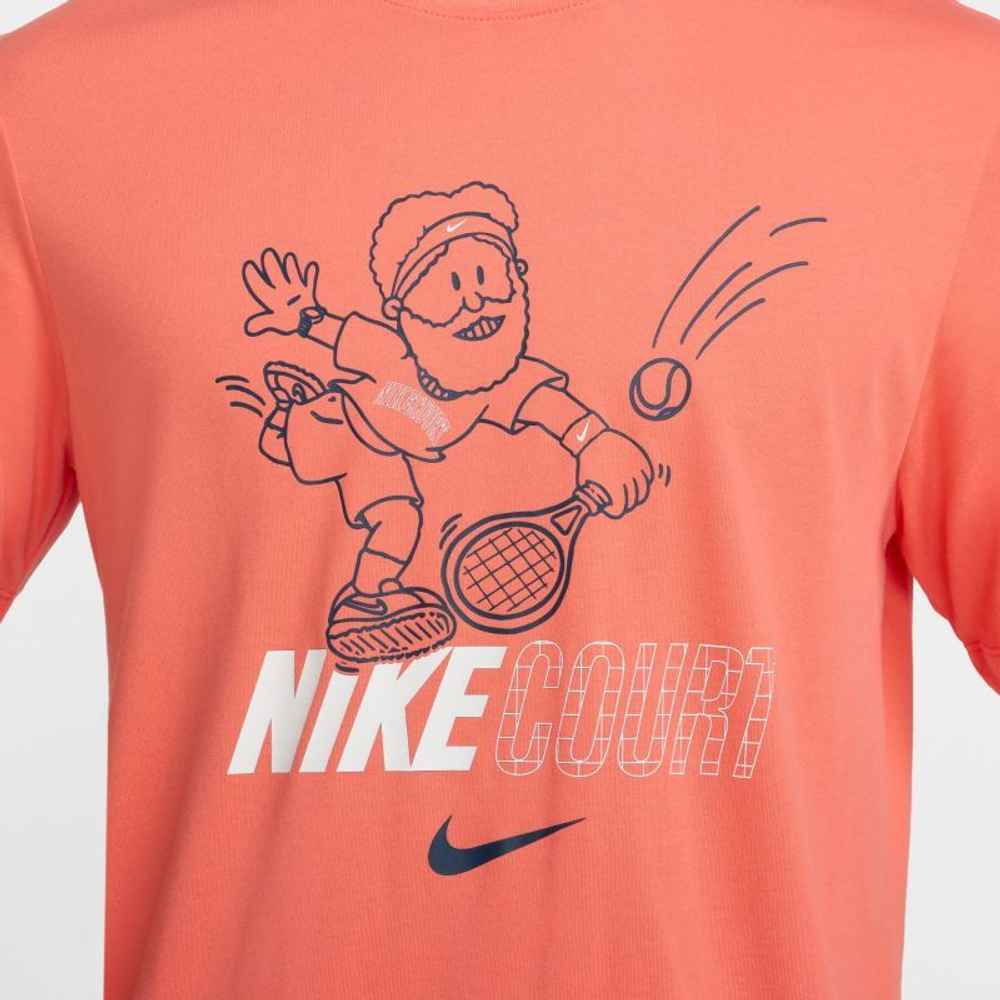 Мужская теннисная футболка Nike Court Dri-Fit - Оранжевый