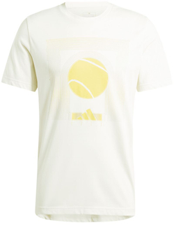Мужская теннисная футболка Adidas Graphic Tennis T-Shirt - ivory