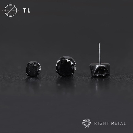Flat Cubic Zirconia Black Б/Р
