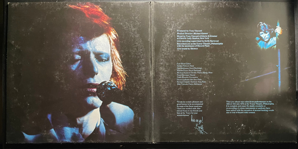 David Bowie ‎– David Live 2LP (Германия 1974г.)