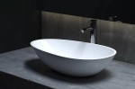 Раковина накладная Salini Paola 1101201SM 58 из искусственного камня S-Stone, белая матовая