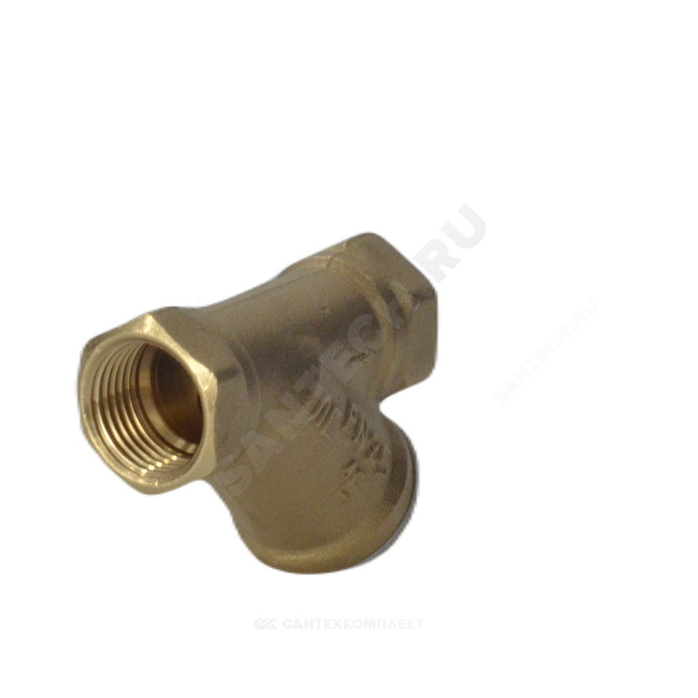 Фильтр сетчатый Y-образный латунь Ду 15 Ру25 Тмакс=150 oC 1/2" ВР 46Б5фт1 под пломбу VALFEX VF.192.L00.012