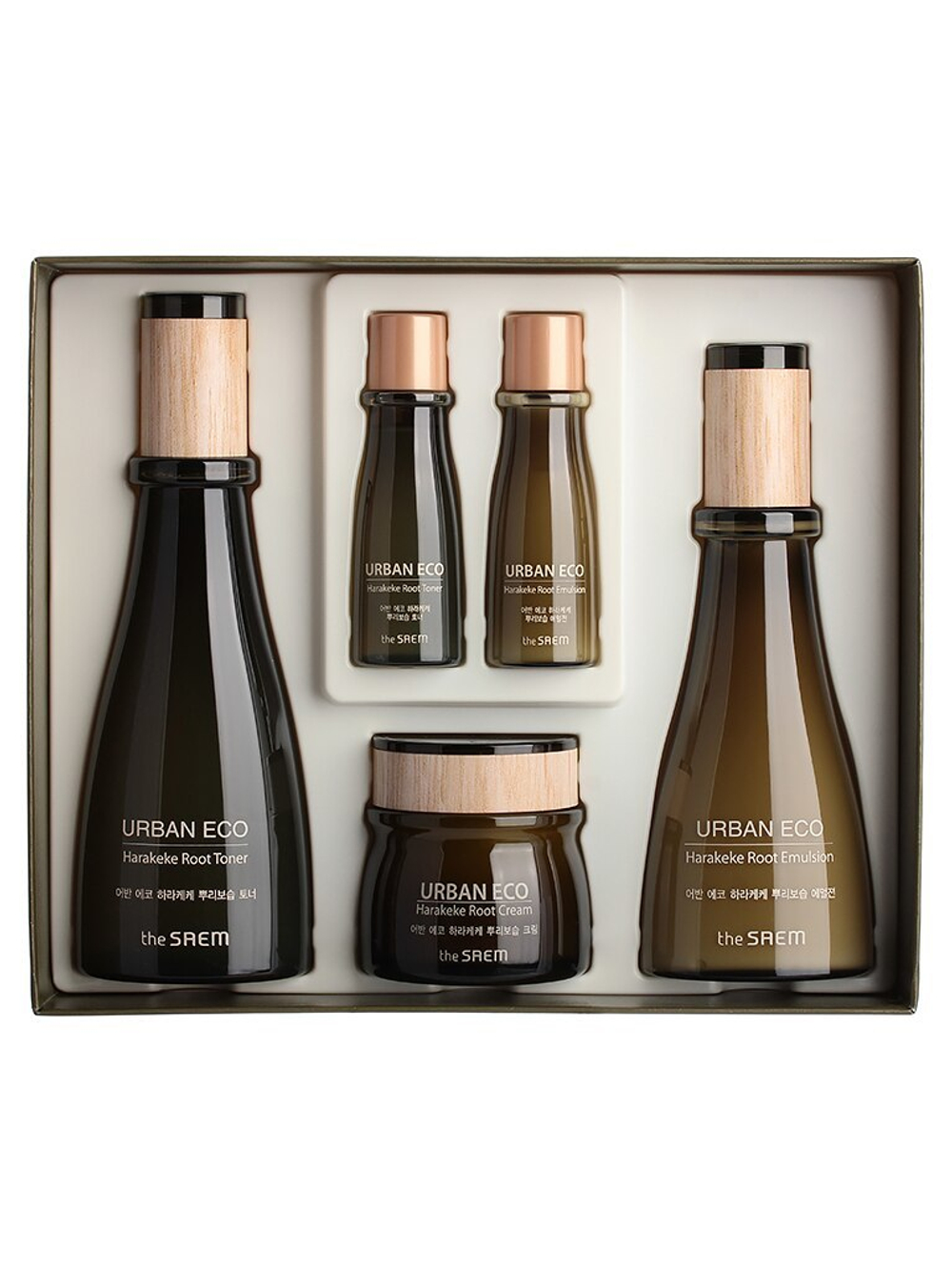 The Saem Urban Eco Harakeke Root Skin Care 3 Set бьюти-набор для лица с экстрактом корня новозеландского льна