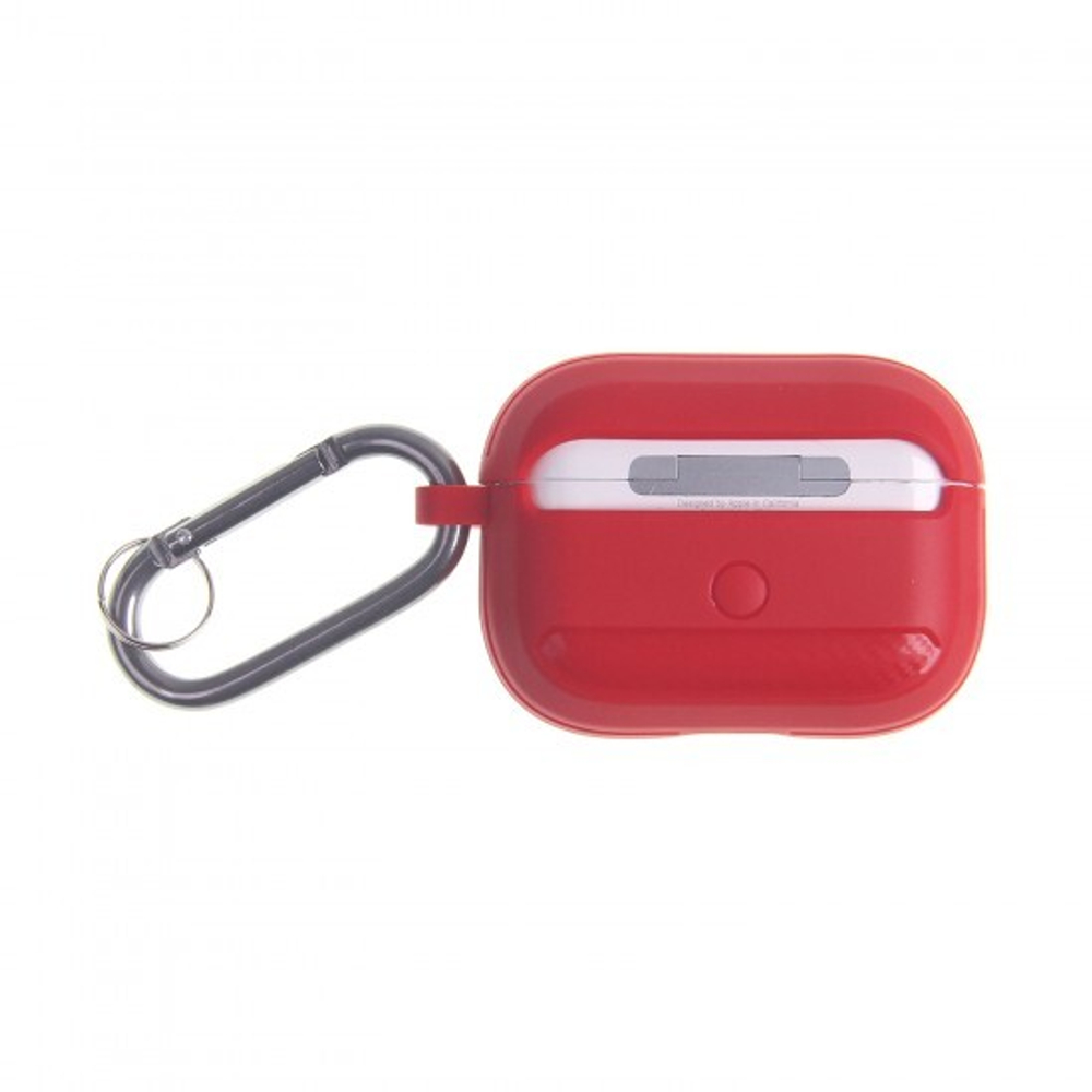 Чехол для AirPods Pro, карбоновый, WIWU APC005, 012532 Красный